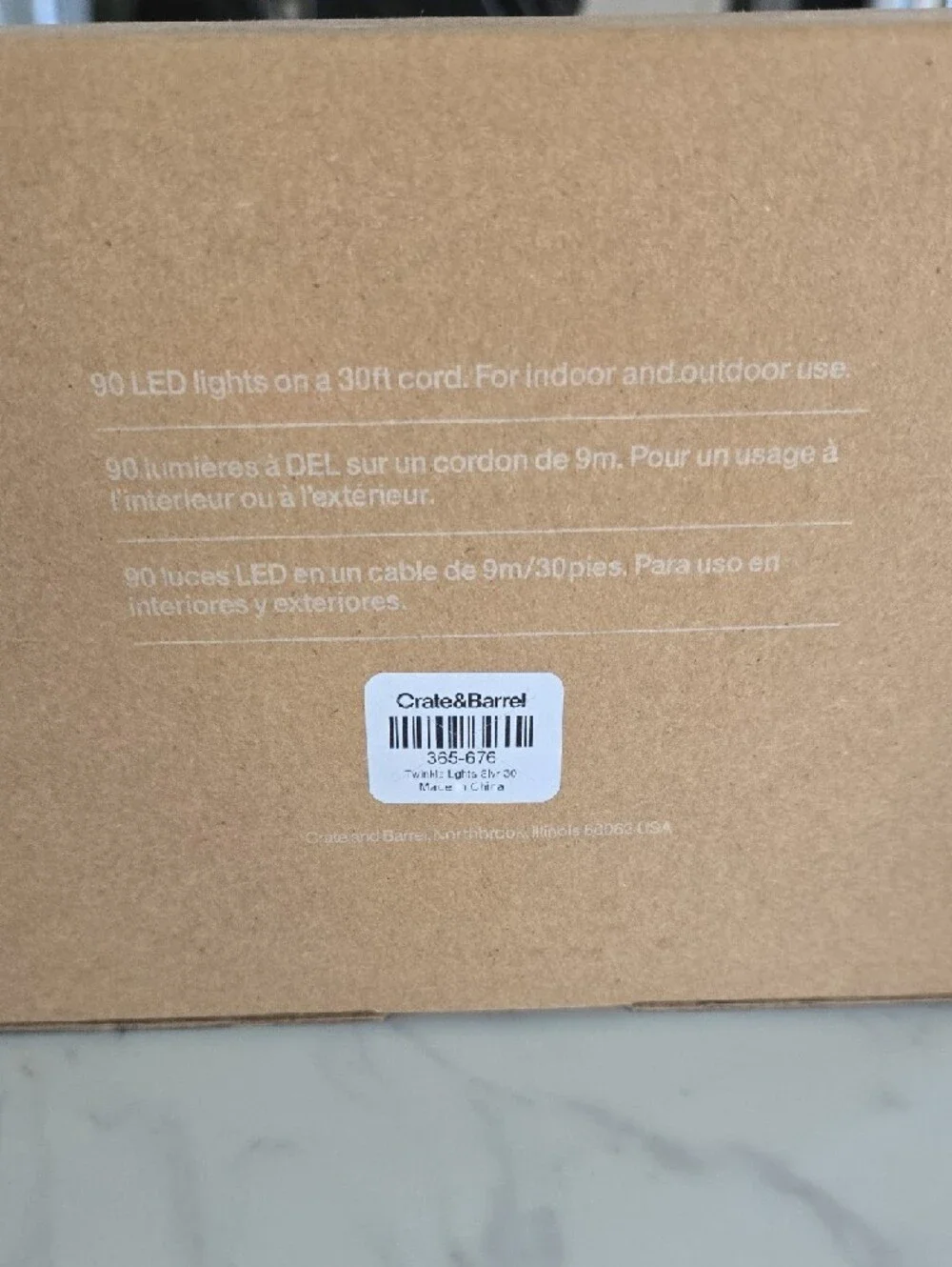 Crate&Barrel Silver Wire String Lights with Warm Yellow LEDs